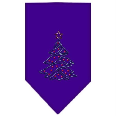 Mirage Pet Products Mirage Pet Products 67-25-06 LGPR Christmas Tree Rhinestone Bandana Purple Large 67-25-06 LGPR